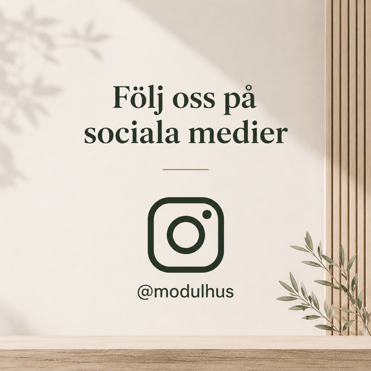 följ Modulhus på instagram